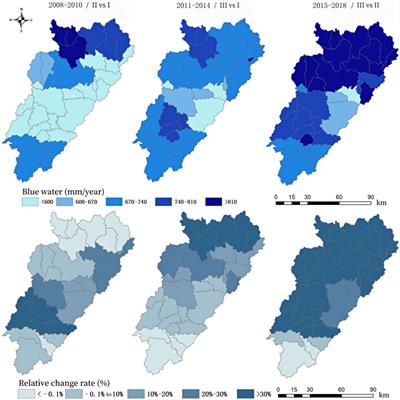 How did blue and green water resource evolute spatially and temporally in the Meijiang River Basin, China?